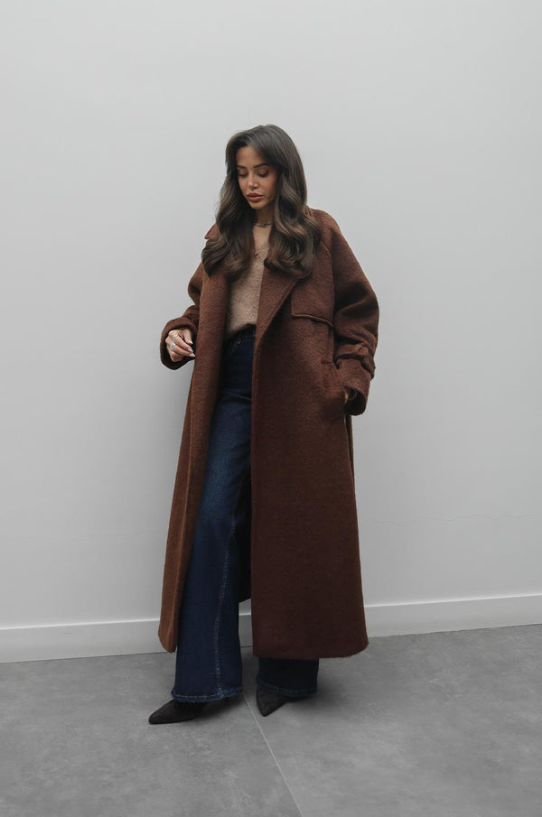 معطف صوف بلفّة (كروڤازه)