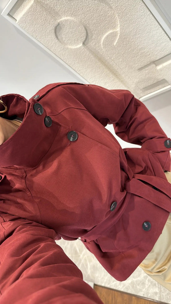 ترانشكوت مع كمر قصير