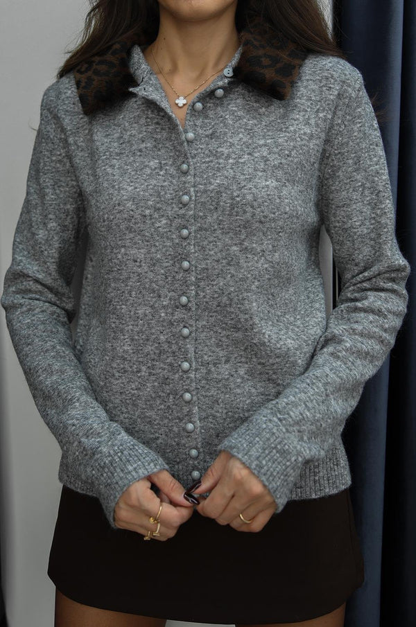 كارديغان قبة فرو قابلة للإزالة