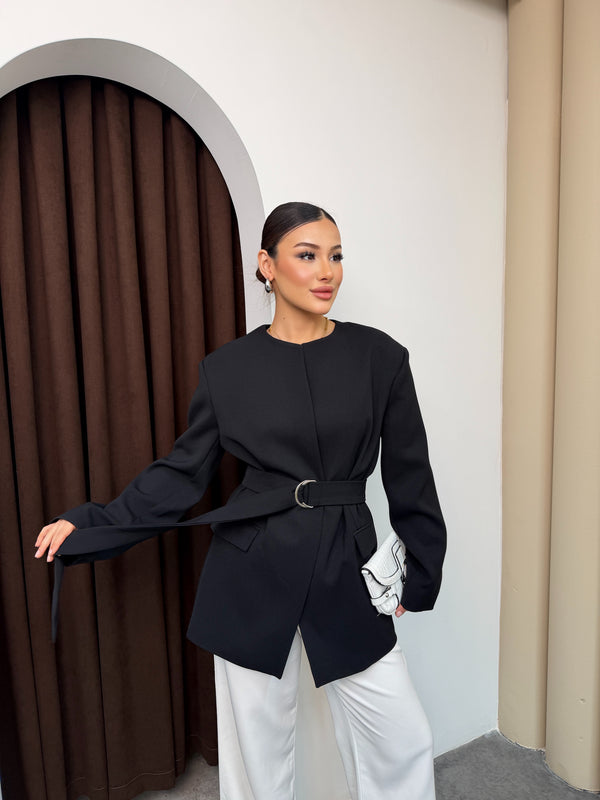 جكيت مخصر مع حزام