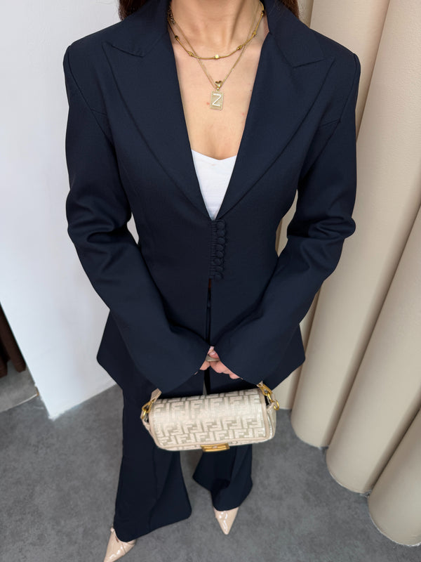 طقم بنترست بأزرار – كحلي