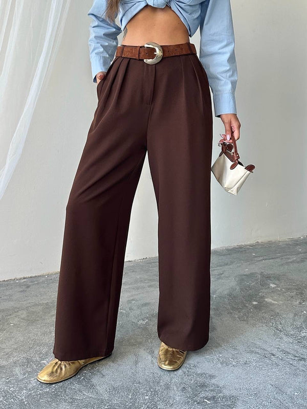 بنطلون قماش عريض