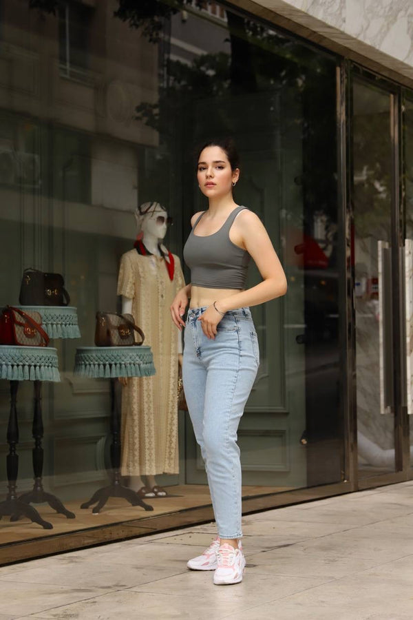 (فاتح) بنطلون2031 Mom jeans