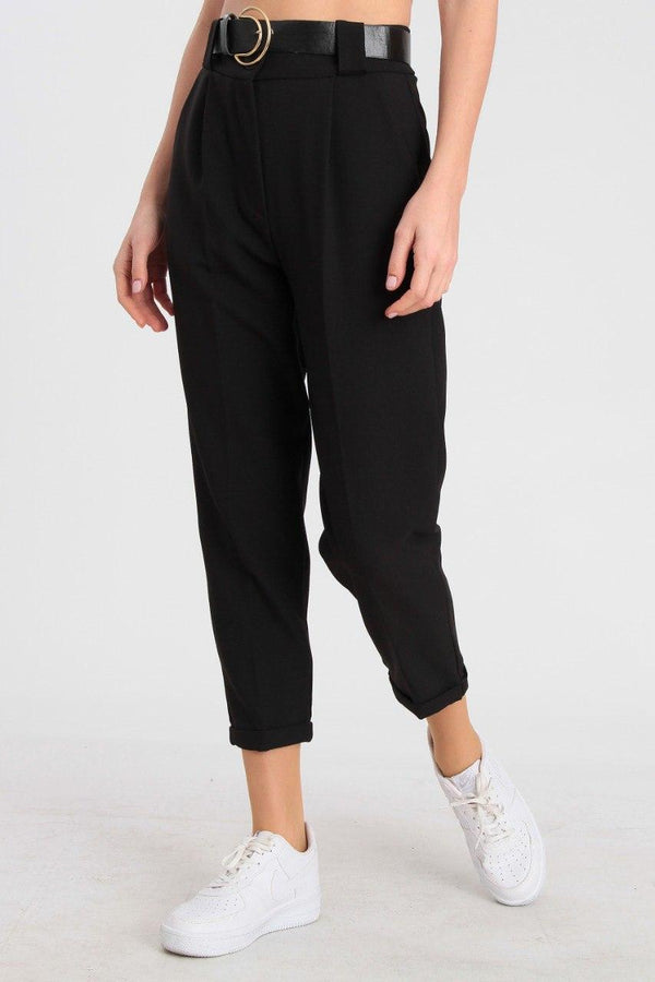 بنطلون بنسات مع حزام - Sateen style