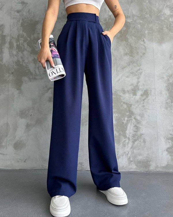 بنطلون قماش واسع - Sateen style