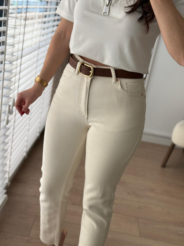 بنطلون Mom جينز بيج - Sateen style