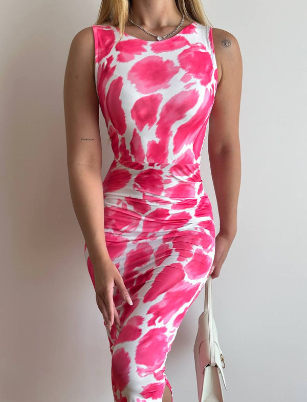 فستان مطبوع ملون - Sateen style