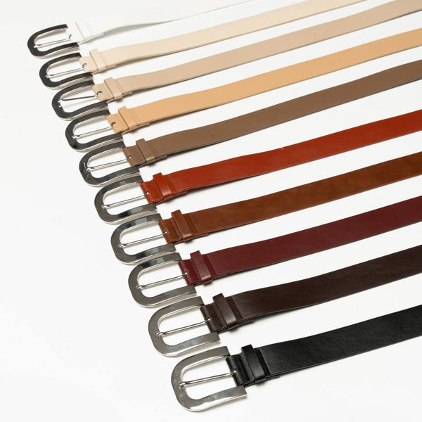 حزام جلد حرف U - Sateen style