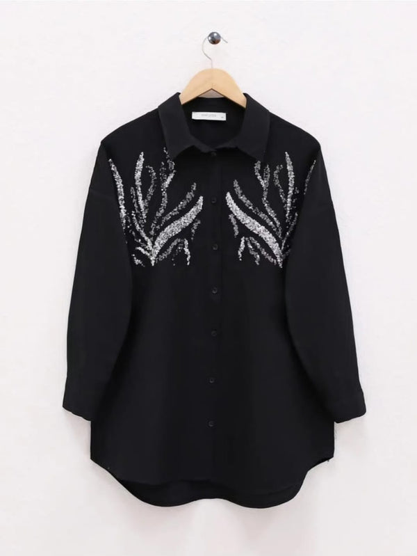 قميص مزخرف بعدة الوان - Sateen style