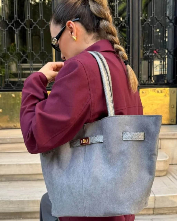 Mariah Handbag / Gray - Sateen style