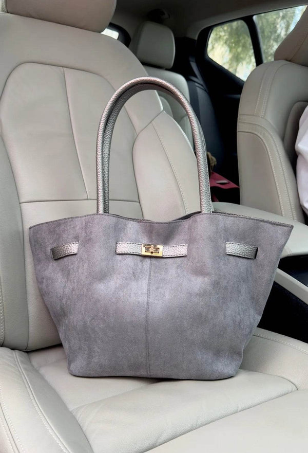 Mariah Handbag / Gray - Sateen style