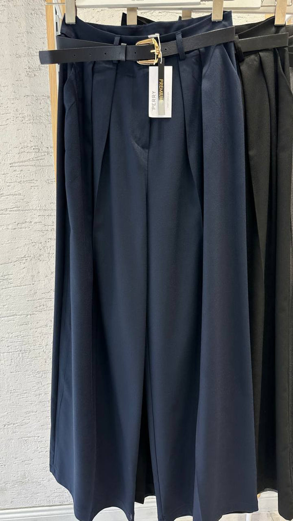 بنطلون وايد ليج مع قشط