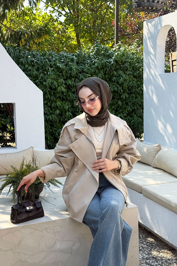 HIGH- COLLAR BOMBER JACKET