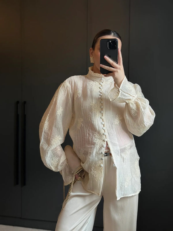 قميص Bloom Shirt بيج