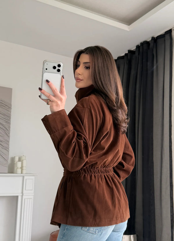 Suede Belted Jacket