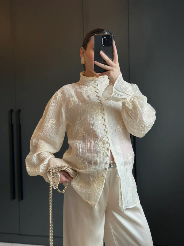 قميص Bloom Shirt بيج