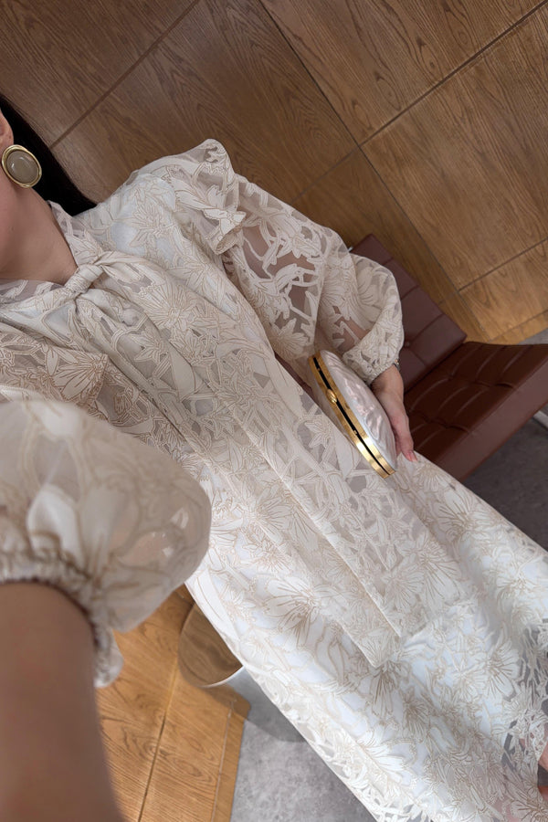 Dantel maxi dress