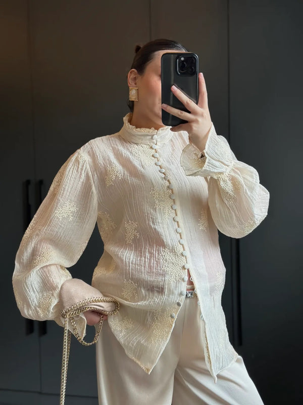 قميص Bloom Shirt بيج
