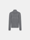 High Neck Snap Button Knit Sweater