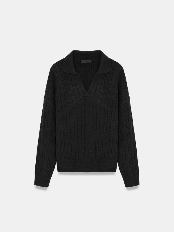 Cable Knit Collar Sweater