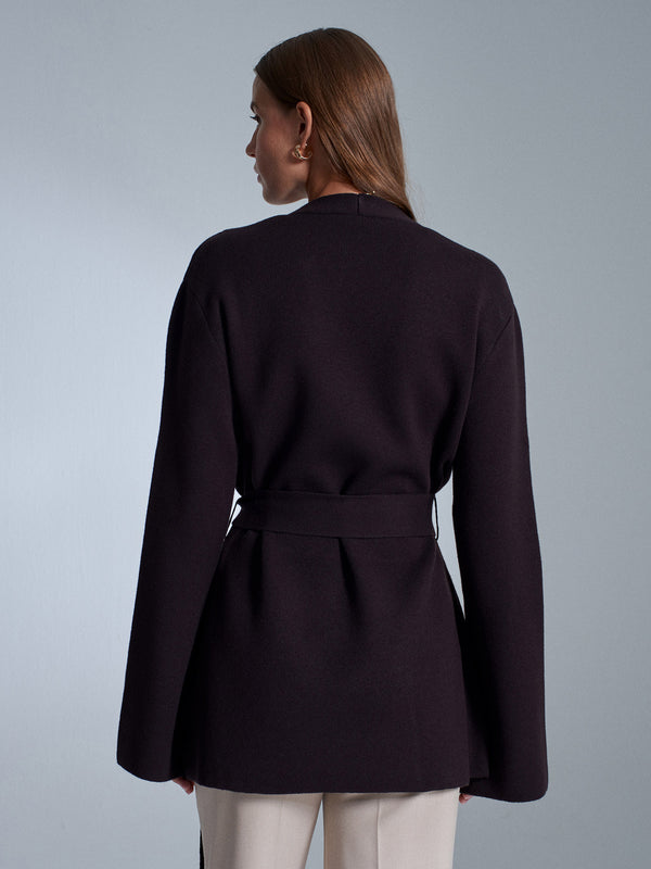 Belted Wool Cardigan