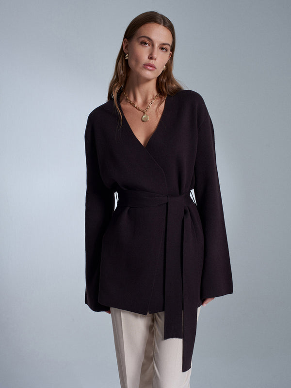 Belted Wool Cardigan