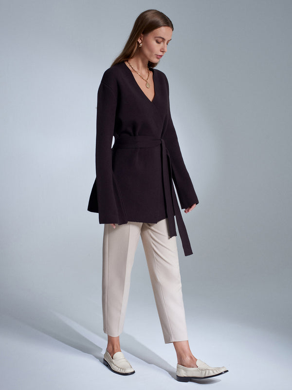 Belted Wool Cardigan