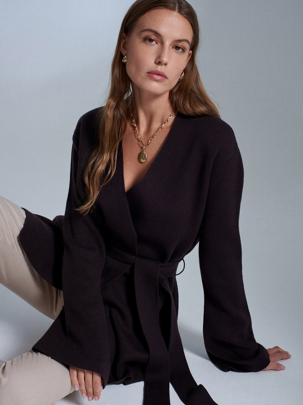 Belted Wool Cardigan
