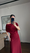 فستان كلاسيكي انيق off shoulder