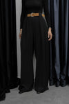 بنطلون اسود Classic Pleated Elegance