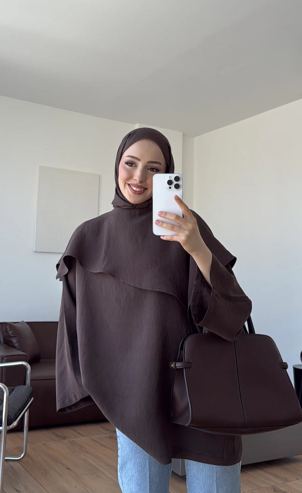 بلوزة مع شال