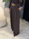 بنطلون بني Classic Pleated Elegance