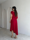 فستان قماش off shoulder