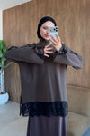 Lace Detail Knit Top