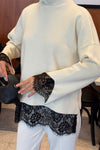 Lace Detail Knit Top