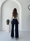 High rise wide leg