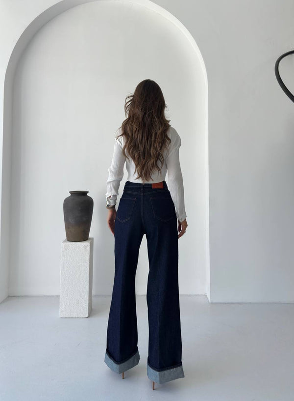 High rise wide leg