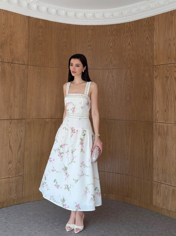 Floral tie - Detail Dress