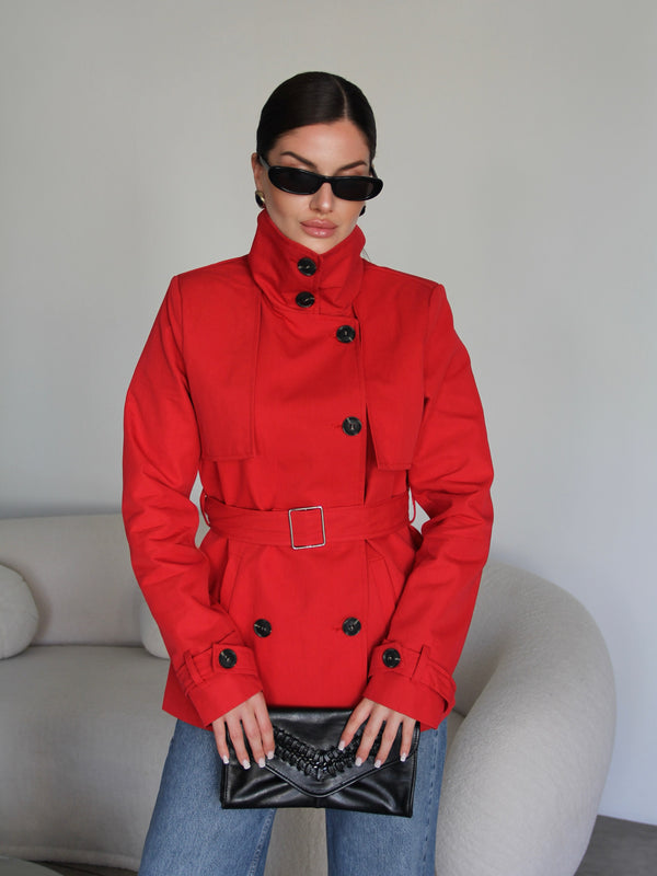 Luxury Red Rain Jacket