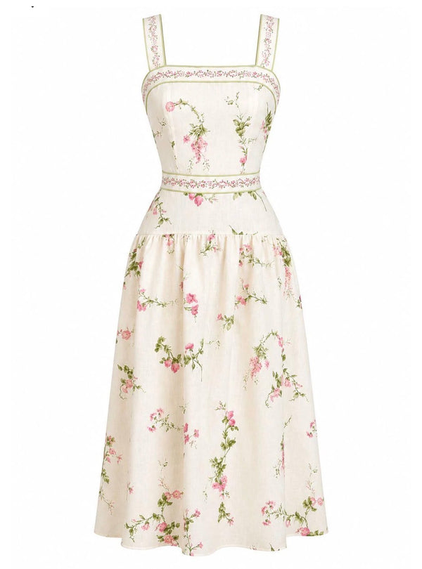 Floral tie - Detail Dress