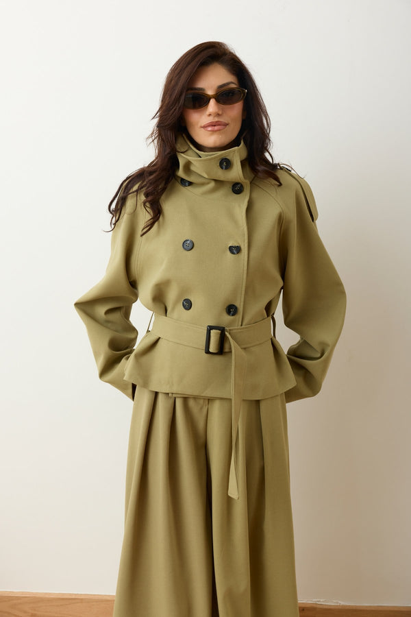 High Neck Trench Set