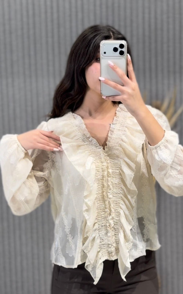 بلوزة Vanilla Ruffle