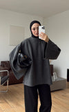 Oversized Ribbed Knit Sweater