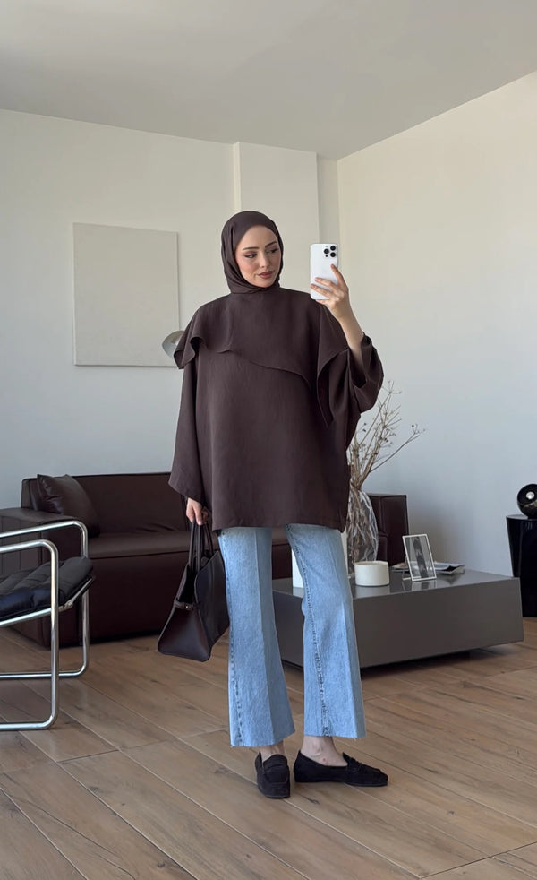 بلوزة مع شال