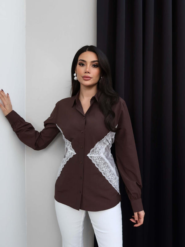 قميص كورسيه بتفاصيل الدانتيل