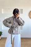 Checked Short Trenchcoat