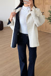 CHECKERED JACKET NAVY BLUE