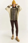 Vintage Pattern Knit Sweater
