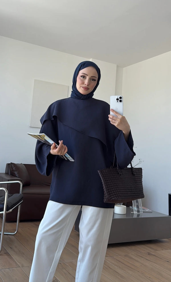 بلوزة مع شال