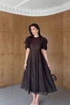 Balon Sleeve Dantel Dress